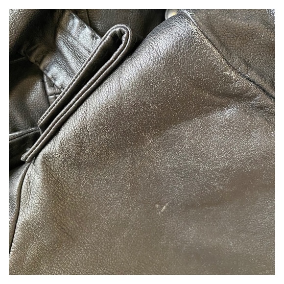 VINTAGE - LEATHER TRENCH COAT - Picture 14 of 14